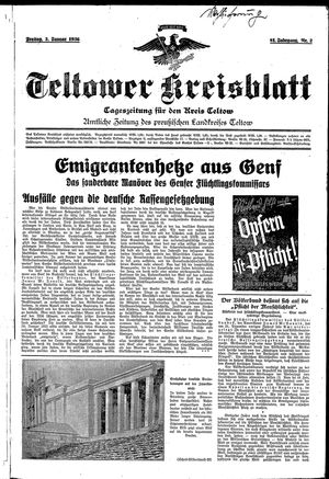 Teltower Kreisblatt on Jan 3, 1936