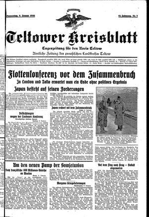 Teltower Kreisblatt vom 09.01.1936
