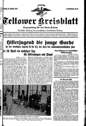 Teltower Kreisblatt vom 13.01.1936