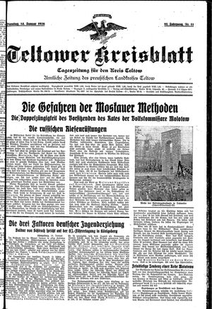 Teltower Kreisblatt vom 14.01.1936