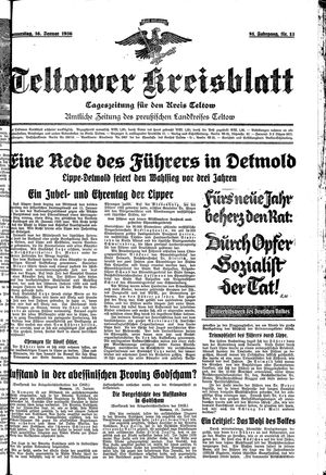 Teltower Kreisblatt on Jan 16, 1936