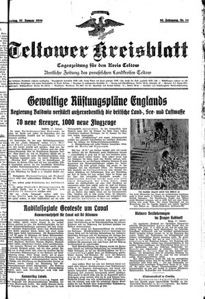 Teltower Kreisblatt vom 17.01.1936