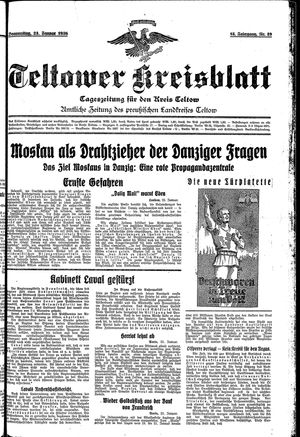 Teltower Kreisblatt vom 23.01.1936