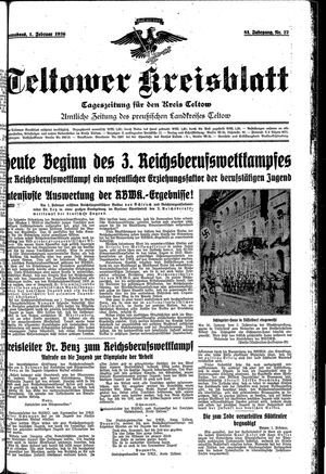 Teltower Kreisblatt vom 01.02.1936