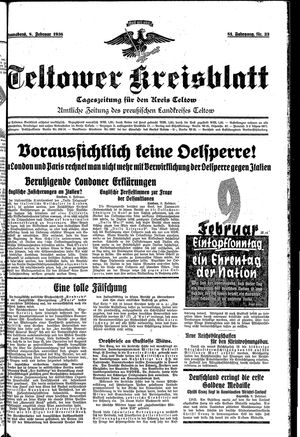 Teltower Kreisblatt on Feb 8, 1936