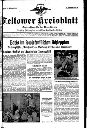 Teltower Kreisblatt vom 10.02.1936