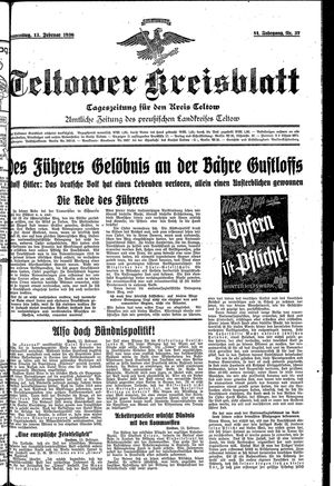 Teltower Kreisblatt vom 13.02.1936