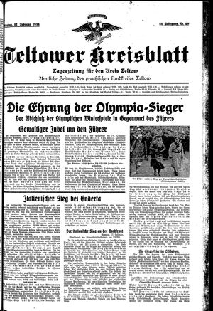 Teltower Kreisblatt vom 17.02.1936