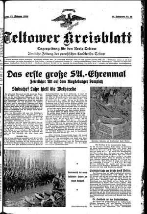 Teltower Kreisblatt vom 23.02.1936