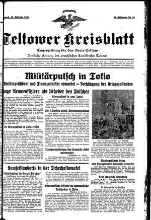 Teltower Kreisblatt vom 26.02.1936