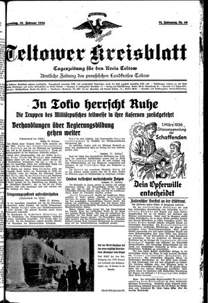 Teltower Kreisblatt vom 27.02.1936