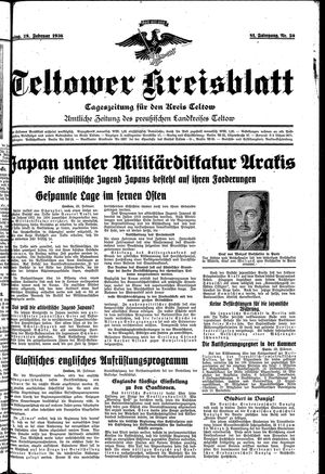 Teltower Kreisblatt vom 28.02.1936