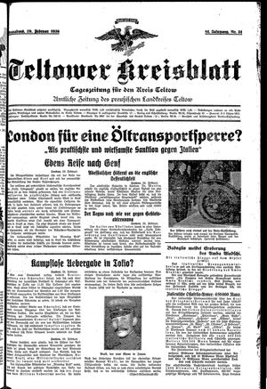 Teltower Kreisblatt vom 29.02.1936