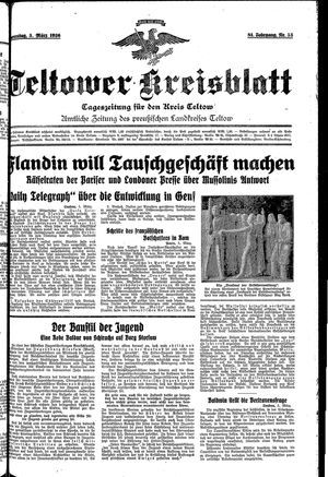 Teltower Kreisblatt vom 05.03.1936