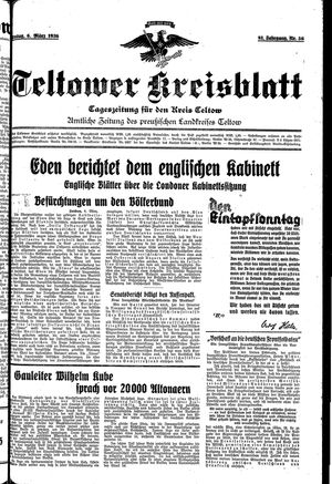 Teltower Kreisblatt vom 06.03.1936