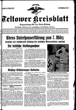 Teltower Kreisblatt vom 10.03.1936