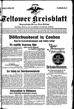 Teltower Kreisblatt vom 11.03.1936