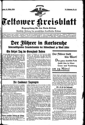 Teltower Kreisblatt vom 13.03.1936