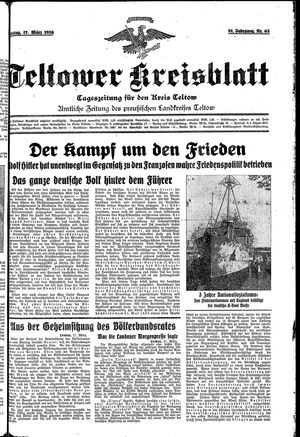 Teltower Kreisblatt on Mar 17, 1936