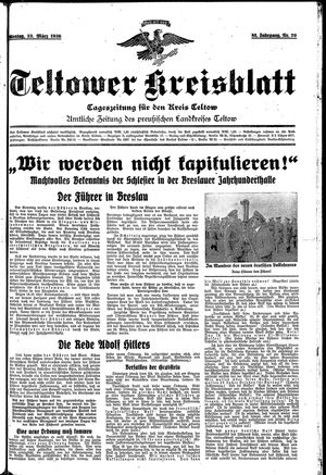 Teltower Kreisblatt vom 23.03.1936