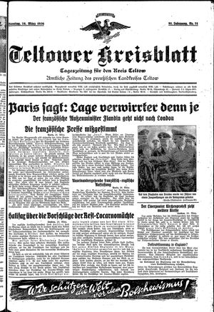 Teltower Kreisblatt vom 24.03.1936