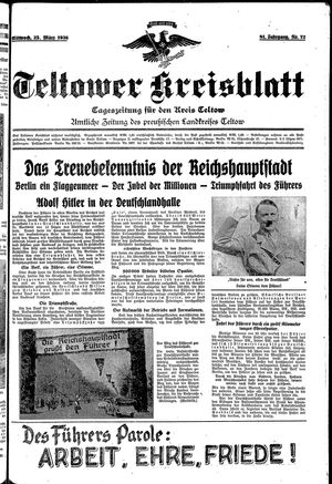 Teltower Kreisblatt on Mar 25, 1936