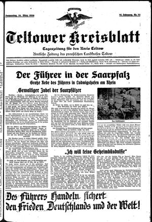 Teltower Kreisblatt vom 26.03.1936