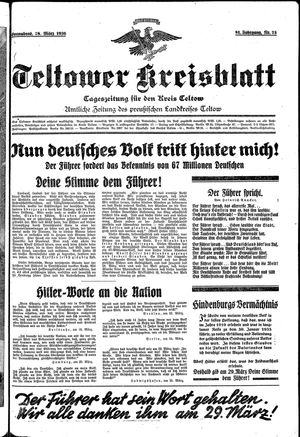 Teltower Kreisblatt vom 28.03.1936