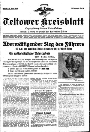 Teltower Kreisblatt vom 30.03.1936