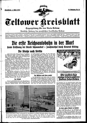 Teltower Kreisblatt vom 04.04.1936