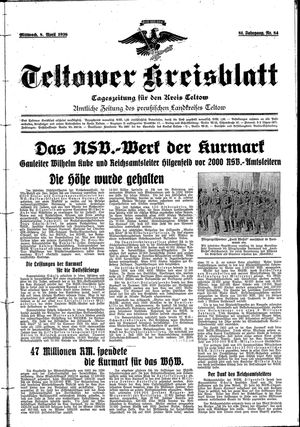 Teltower Kreisblatt vom 08.04.1936