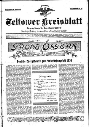 Teltower Kreisblatt vom 11.04.1936