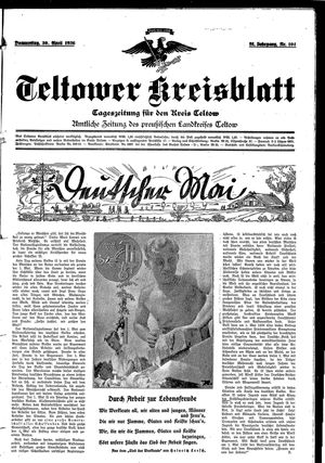 Teltower Kreisblatt vom 30.04.1936
