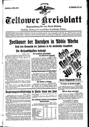 Teltower Kreisblatt vom 05.05.1936