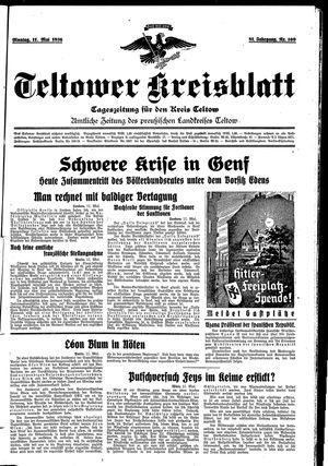 Teltower Kreisblatt vom 11.05.1936