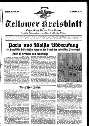 Teltower Kreisblatt vom 13.05.1936