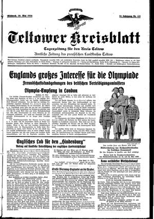 Teltower Kreisblatt vom 20.05.1936
