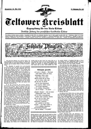 Teltower Kreisblatt vom 30.05.1936