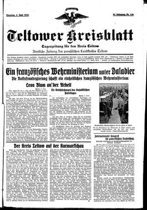 Teltower Kreisblatt vom 02.06.1936