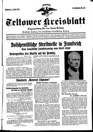Teltower Kreisblatt vom 03.06.1936