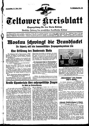 Teltower Kreisblatt vom 11.06.1936