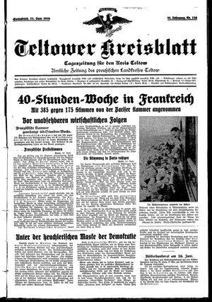 Teltower Kreisblatt vom 13.06.1936
