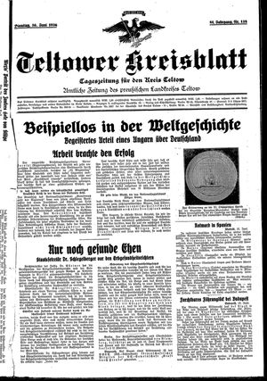 Teltower Kreisblatt vom 16.06.1936