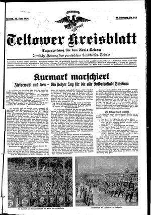 Teltower Kreisblatt vom 22.06.1936