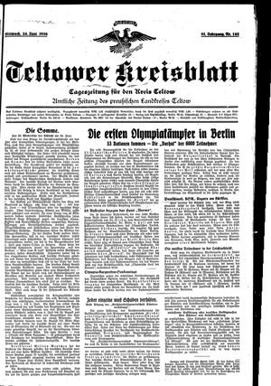 Teltower Kreisblatt on Jun 24, 1936
