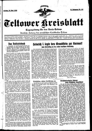 Teltower Kreisblatt vom 26.06.1936
