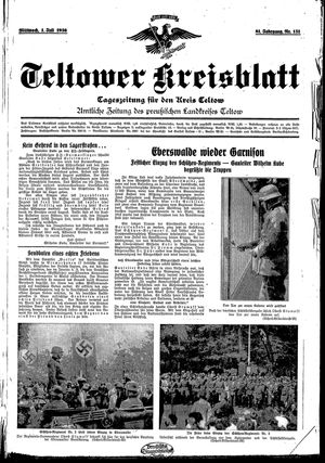 Teltower Kreisblatt vom 01.07.1936