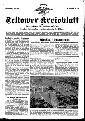 Teltower Kreisblatt vom 02.07.1936
