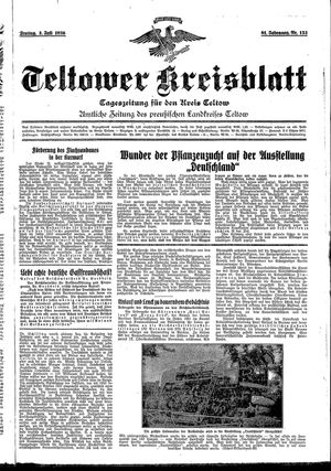 Teltower Kreisblatt vom 03.07.1936