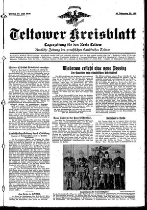 Teltower Kreisblatt on Jul 10, 1936